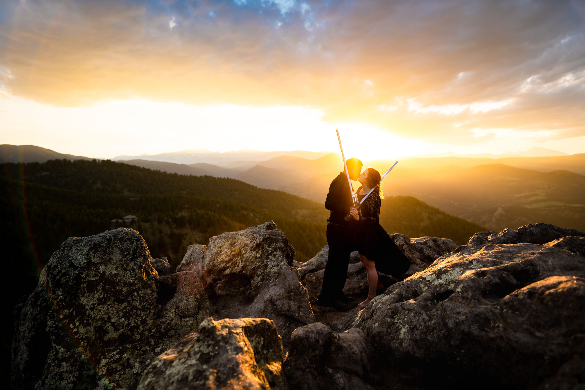 Lost Gulch Summer Engagement Photos in Boulder Colorado