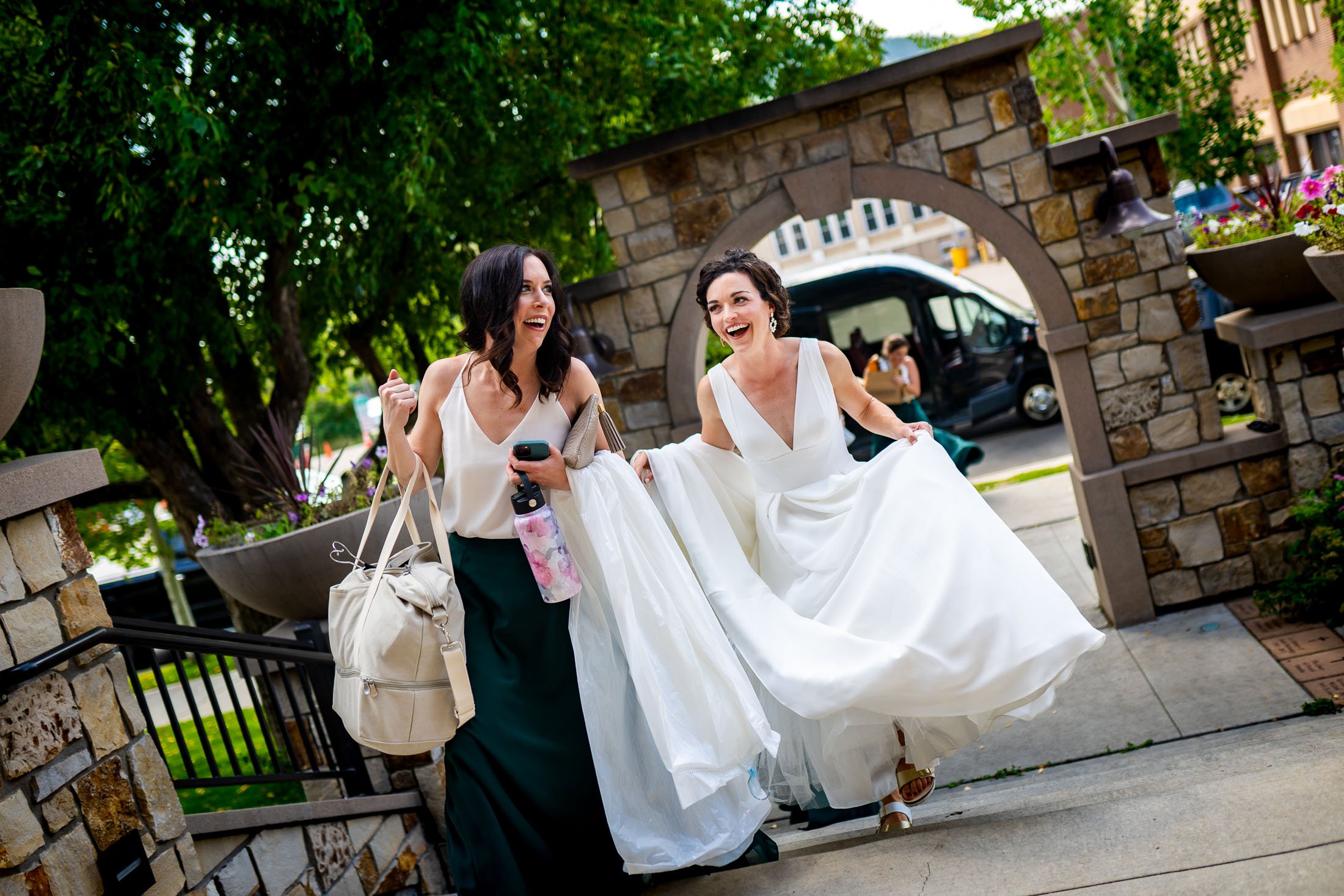 Bride heads inside to the church with her bridesmaids, wedding, wedding photos, wedding photography, wedding photographer, wedding inspiration, wedding photo inspiration, wedding portraits, wedding ceremony, wedding reception, mountain wedding, Catholic Church wedding, Catholic Church wedding photos, Catholic Church wedding photography, Catholic Church wedding photographer, Catholic Church wedding inspiration, Catholic Church wedding venue, Steamboat Springs wedding, Steamboat Springs wedding photos, Steamboat Springs wedding photography, Steamboat Springs wedding photographer, Colorado wedding, Colorado wedding photos, Colorado wedding photography, Colorado wedding photographer, Colorado mountain wedding, Colorado wedding inspiration