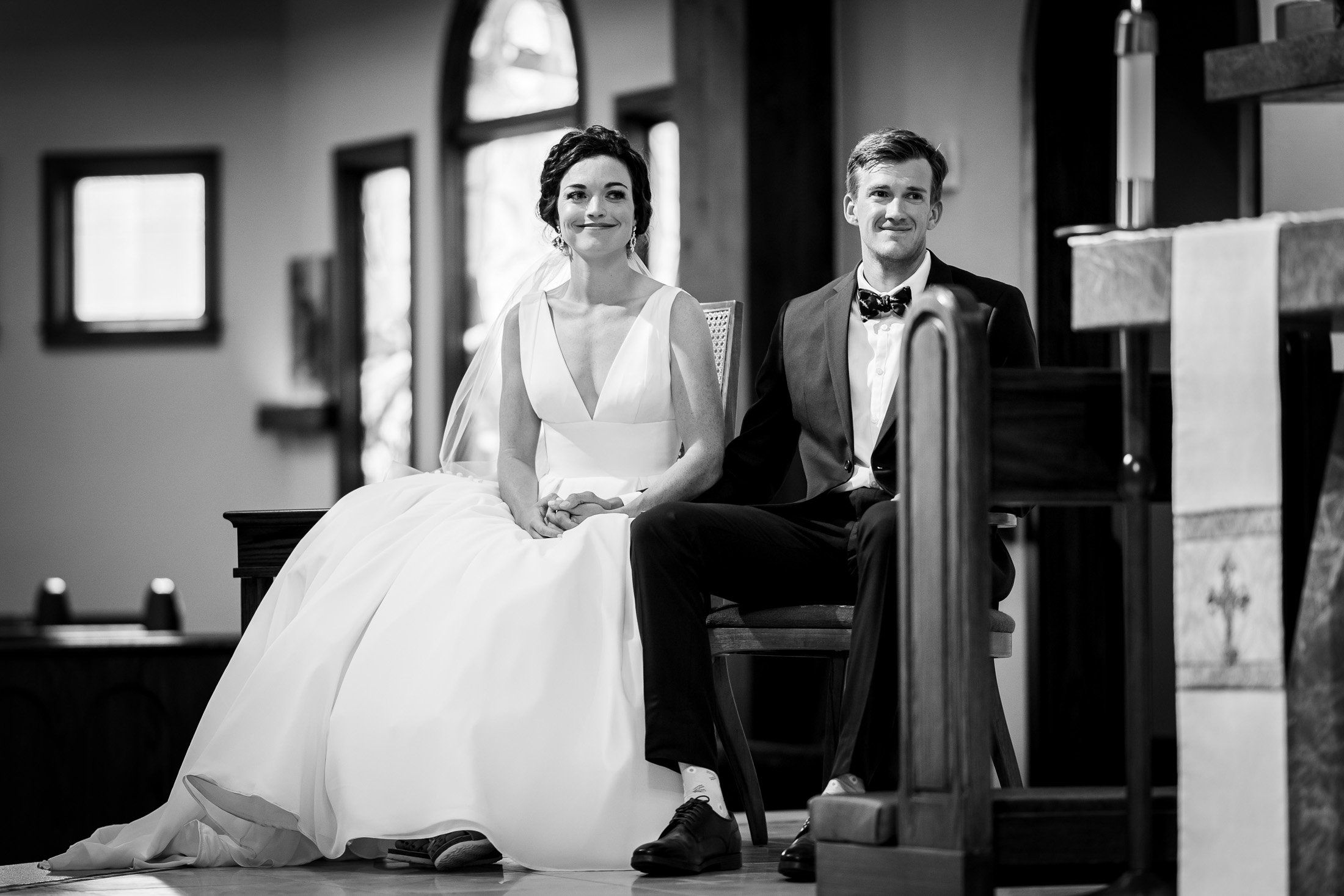 Bride and groom attend their wedding ceremony at the church, wedding, wedding photos, wedding photography, wedding photographer, wedding inspiration, wedding photo inspiration, wedding portraits, wedding ceremony, wedding reception, mountain wedding, Catholic Church wedding, Catholic Church wedding photos, Catholic Church wedding photography, Catholic Church wedding photographer, Catholic Church wedding inspiration, Catholic Church wedding venue, Steamboat Springs wedding, Steamboat Springs wedding photos, Steamboat Springs wedding photography, Steamboat Springs wedding photographer, Colorado wedding, Colorado wedding photos, Colorado wedding photography, Colorado wedding photographer, Colorado mountain wedding, Colorado wedding inspiration