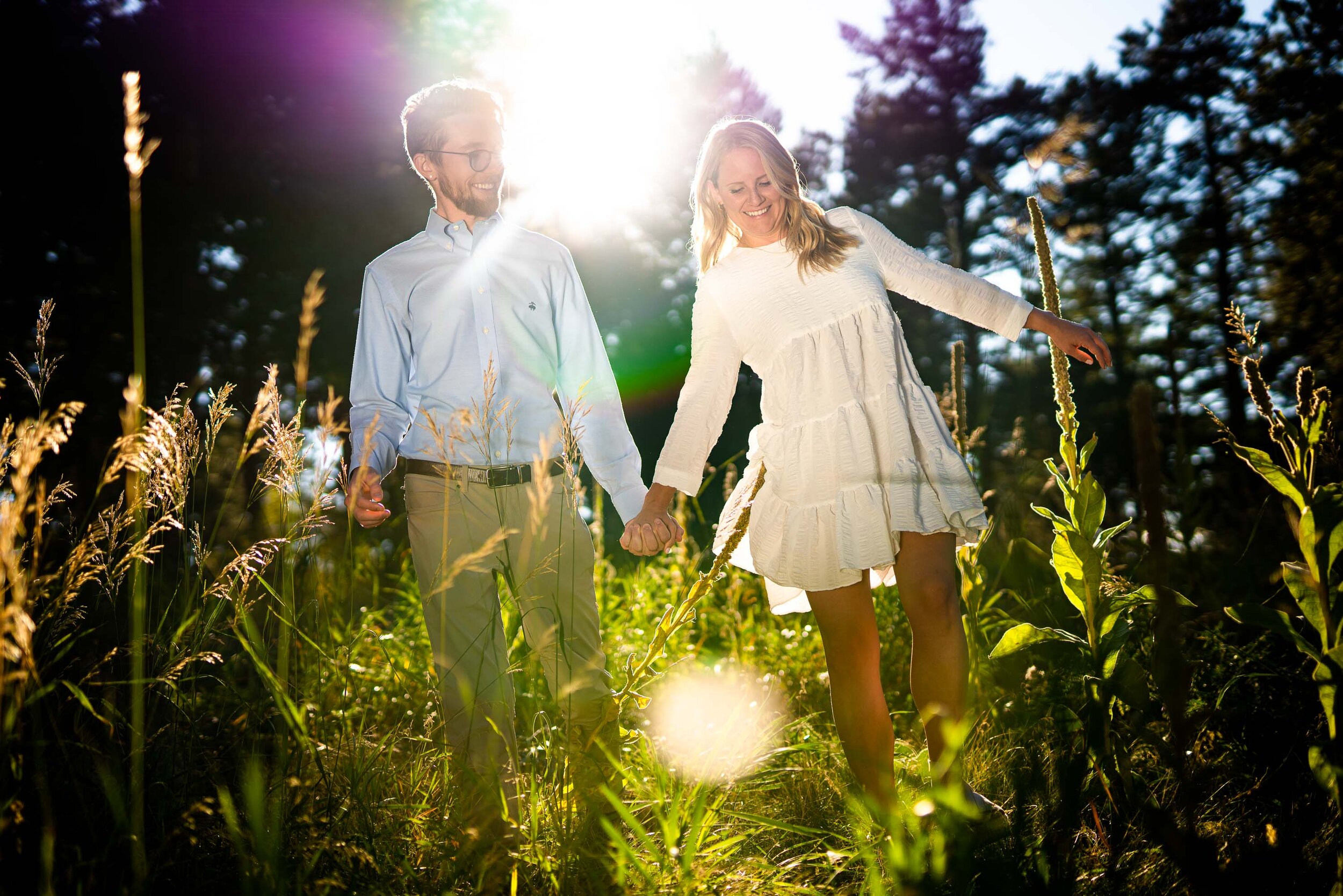 Engaged couple takes engagement photos during golden hour in the fall at Meyer Ranch Park, Colorado, Engagement Session, Engagement Photos, Engagement Photos Inspiration, Engagement Photography, Engagement Photographer, Meyer Ranch Park, Morrison Engagement Photos, Morrison engagement photos, Morrison engagement photographer, Colorado engagement photos, Colorado engagement photography, Colorado engagement photographer, Colorado engagement inspiration