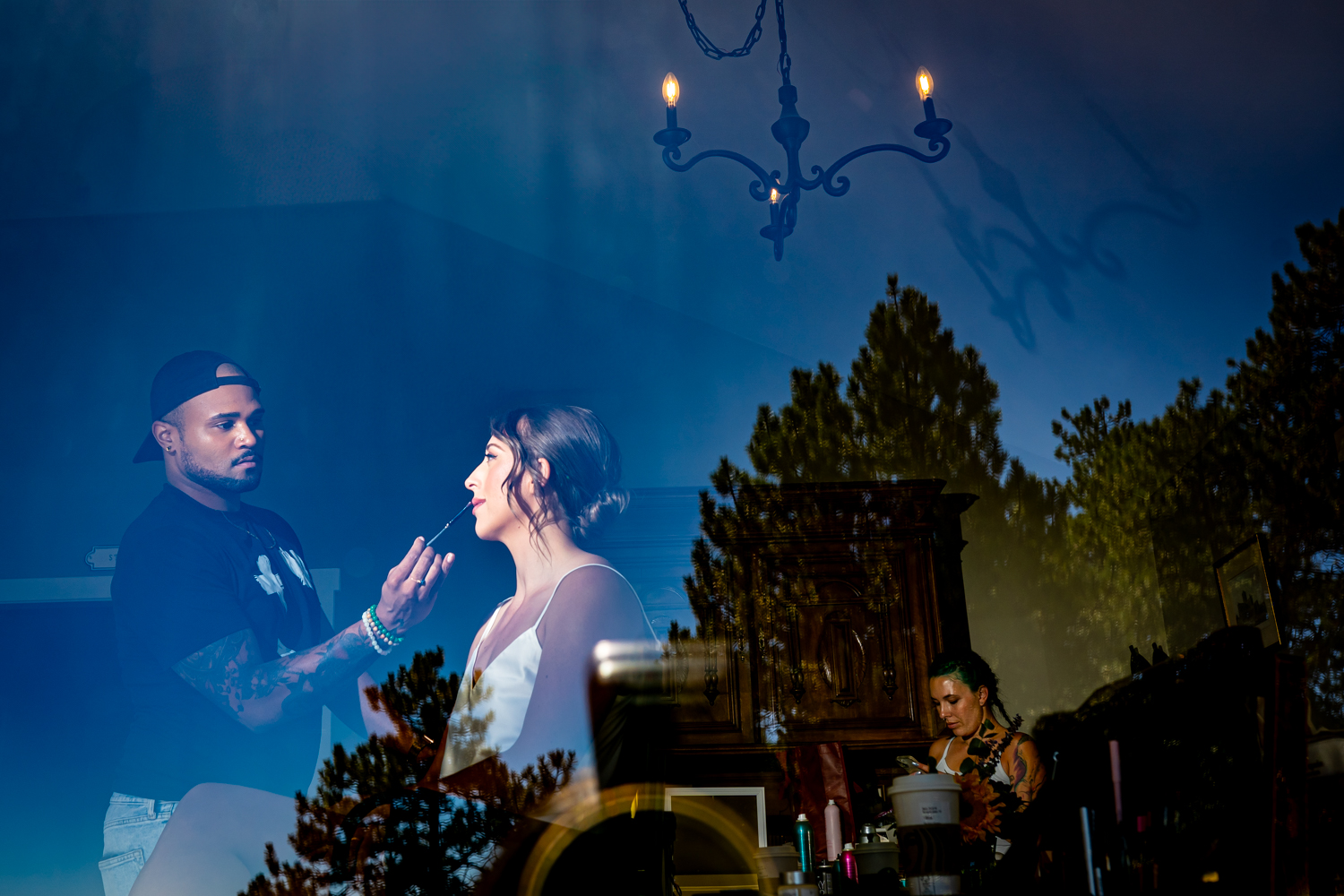 Fall Evergreen Lake House Wedding in the mountains of Colorado - getting ready