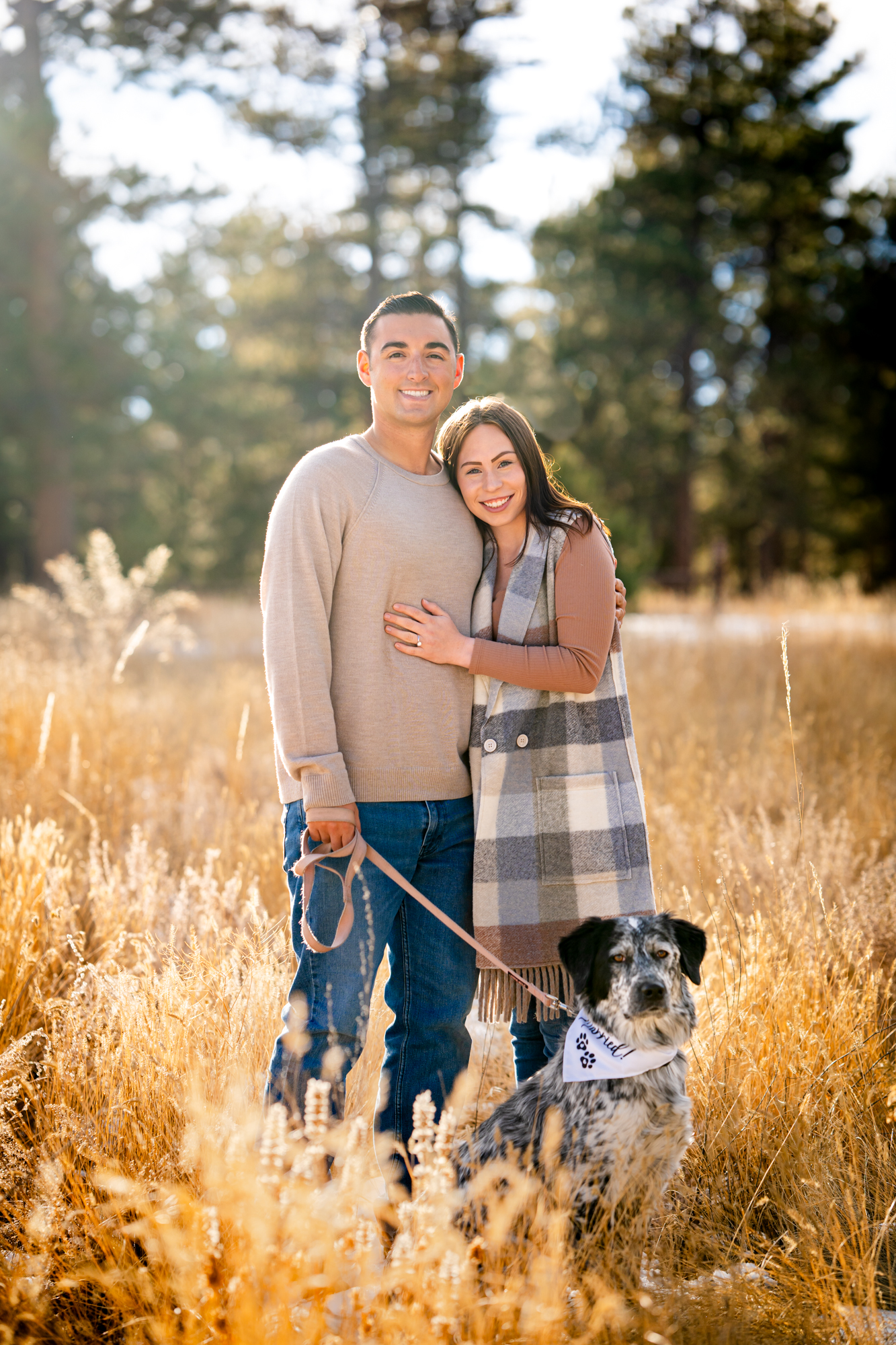 Winter Engagement Photos at Manitou Lake in Colorado Springs